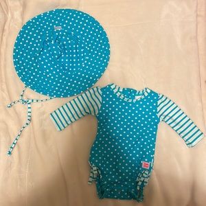 Ruffle Butts Baby Long Sleeve One Piece Swimsuit Size 0/3 months